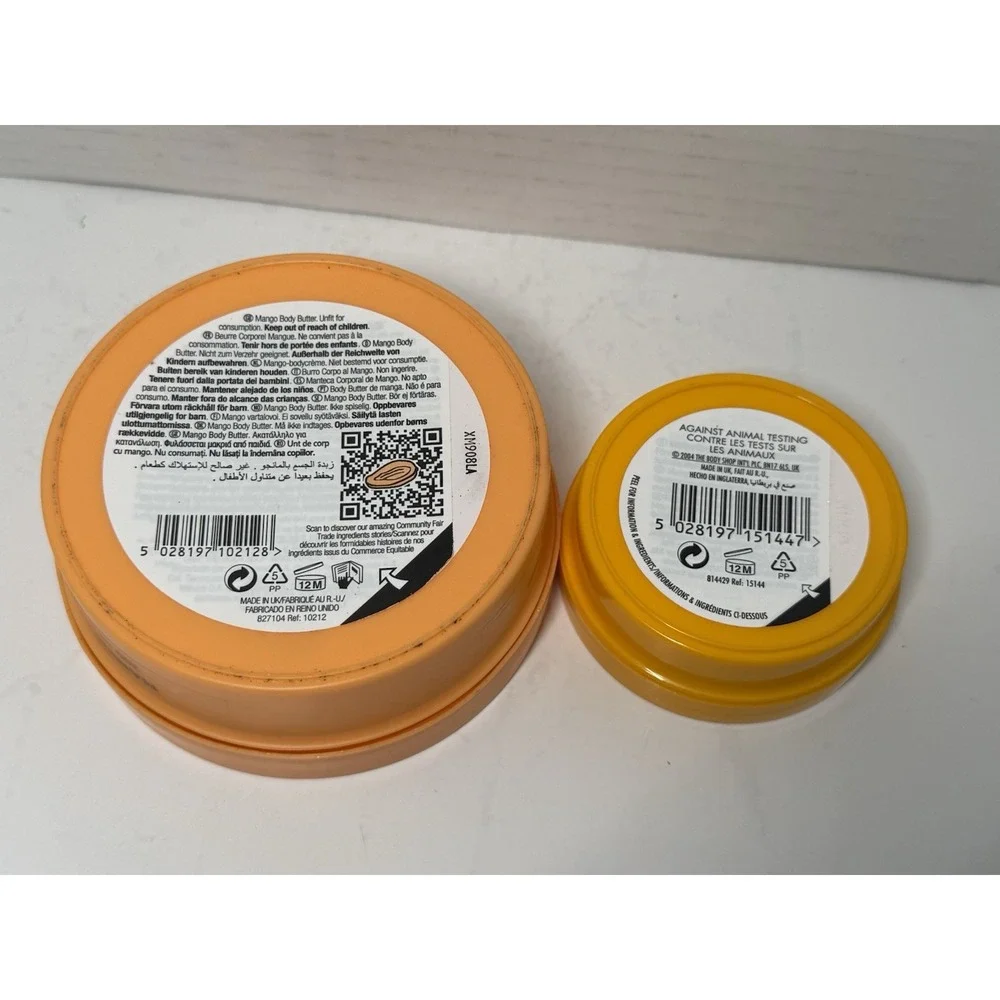 2 The Body Shop Mango Body Butter Original OLD FORMULA. 6.9oz & 1.76oz